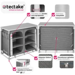 Meuble De Camping 2 Compartiments 6 étagères - Meuble De Rangement Cuisine, Cuisine De Camping, Equipement Camping 9 Meuble De Camping 2 Compartiments 6 étagères - Meuble De Rangement Cuisine, Cuisine De Camping, Equipement Camping -Promos Verde Rêverie Boutique 8447412 3