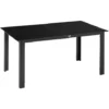 OUTSUNNY Table De Jardin Rectangulaire 6 Personnes Dim. 150L X 90l X 74H Cm Alu. Plateau Verre Trempé Noir 2 OUTSUNNY Table De Jardin Rectangulaire 6 Personnes Dim. 150L X 90l X 74H Cm Alu. Plateau Verre Trempé Noir -Promos Verde Rêverie Boutique 85481589 1