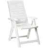 Fauteuil Pliant. Couleur: Blanc 60x61x109cm Modèle Multipositions - Progarden -Promos Verde Rêverie Boutique 86106100 1