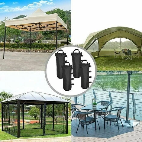 RHAFAYRE Lot De 4 Poids De Gazebo Pour Tonnelle Et Pavillon, Sac De Lestage Sable Pour Jambes, Tentes Pare-Soleil, Parasol 7 RHAFAYRE Lot De 4 Poids De Gazebo Pour Tonnelle Et Pavillon, Sac De Lestage Sable Pour Jambes, Tentes Pare-Soleil, Parasol – Image 5