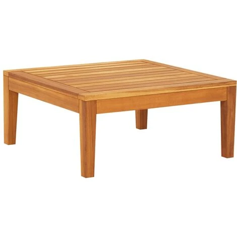 Moderne-Stil Table De Jardin 64x64x29 Cm Bois D'acacia Massif Pour Salon/jardin,Montage Facile,7,2 Kg 6 Moderne-Stil Table De Jardin 64x64x29 Cm Bois D'acacia Massif Pour Salon/jardin,Montage Facile,7,2 Kg – Image 4