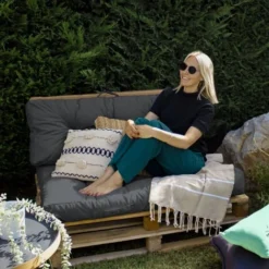 Kit De Coussins Et Assise Capitonnés Pour Palette - Gris Foncé - Linxor 11 Kit De Coussins Et Assise Capitonnés Pour Palette - Gris Foncé - Linxor -Promos Verde Rêverie Boutique 87905485 5