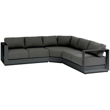 Salon D Angle De Jardin Allure Graphite 5 Places - Hespéride 4 Salon D Angle De Jardin Allure Graphite 5 Places - Hespéride – Image 2