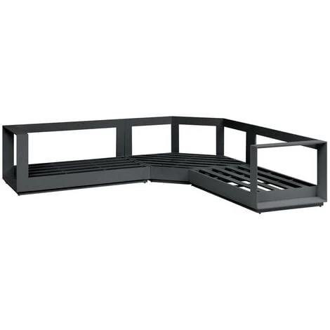 Salon D Angle De Jardin Allure Graphite 5 Places - Hespéride 5 Salon D Angle De Jardin Allure Graphite 5 Places - Hespéride – Image 3