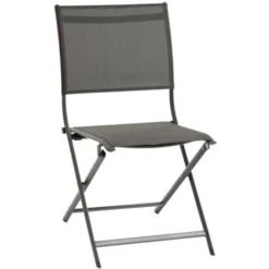 Lot De 4 Chaises De Jardin Pliantes Axant Anthracite & Graphite - Hespéride