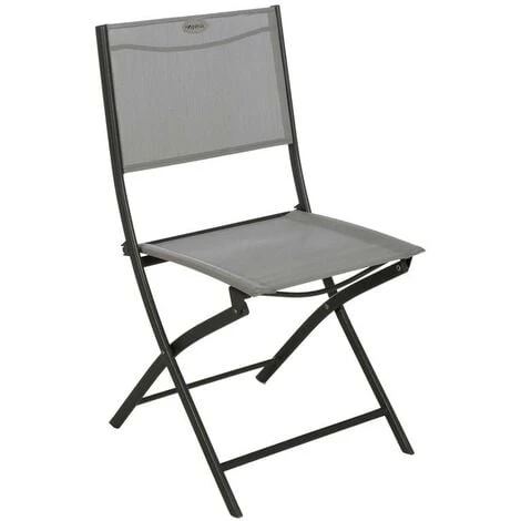 Lot De 4 Chaises De Jardin Pliantes Modula Galet & Graphite - Hespéride 3 Lot De 4 Chaises De Jardin Pliantes Modula Galet & Graphite - Hespéride