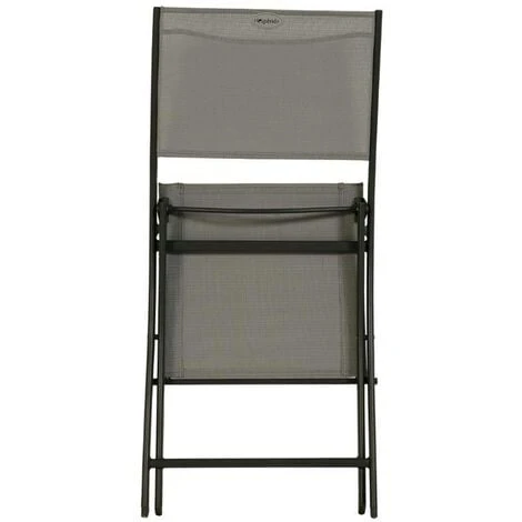 Lot De 4 Chaises De Jardin Pliantes Modula Galet & Graphite - Hespéride 6 Lot De 4 Chaises De Jardin Pliantes Modula Galet & Graphite - Hespéride – Image 4