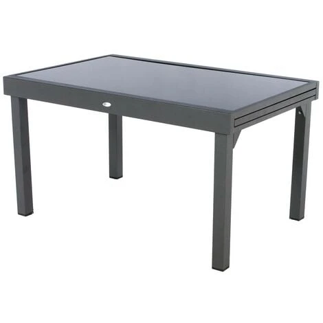 Table Piazza Extensible Verre Graphite 10 Personnes - Hespéride 3 Table Piazza Extensible Verre Graphite 10 Personnes - Hespéride