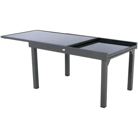 Table Piazza Extensible Verre Graphite 10 Personnes - Hespéride 5 Table Piazza Extensible Verre Graphite 10 Personnes - Hespéride – Image 3
