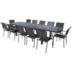 Table Extensible HESPERIDE Piazza Graphite 12 Places 10 Table Extensible HESPERIDE Piazza Graphite 12 Places -Promos Verde Rêverie Boutique 87950464 4