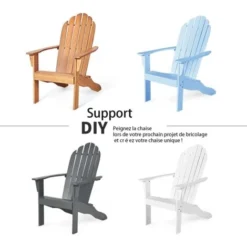 RELAX4LIFE Fauteuil Adirondack En Bois Acacia Massif, Certifié FSC, Résistant Aux Intempéries,Chaise D'Extérieur Charge Max 160 KG Pour Balcon, Terrasse, Plage, Blanc 11 RELAX4LIFE Fauteuil Adirondack En Bois Acacia Massif, Certifié FSC, Résistant Aux Intempéries,Chaise D'Extérieur Charge Max 160 KG Pour Balcon, Terrasse, Plage, Blanc -Promos Verde Rêverie Boutique 88108270 5