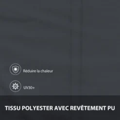 OUTSUNNY Store Banne Manuel Inclinaison Réglable Acier Alu. Dim. 150L X 120l (avancée) Cm Polyester Imperméabilisé Anti-UV Gris -Promos Verde Rêverie Boutique 88326702 4