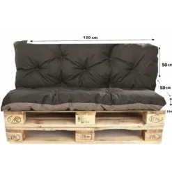 Set Coussins Pour Palettes, Assise 120 X 50 Et Dossier 120 X 50cm, Coussins Canapé / Coussin Palette In-extérieur Noir, SETGARDEN 9 Set Coussins Pour Palettes, Assise 120 X 50 Et Dossier 120 X 50cm, Coussins Canapé / Coussin Palette In-extérieur Noir, SETGARDEN -Promos Verde Rêverie Boutique 88494792 4