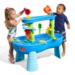 STEP2 Double Showers Splashs Table Sable Et Eau Deux Niveaux, Jeu D'eau Pour Plusieurs Enfants Facile à Construire Et Ranger Jeux D'Eau -Promos Verde Rêverie Boutique 88716670 5