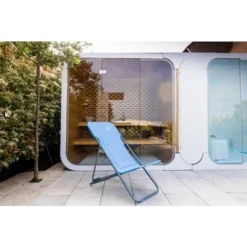 Lot De 2 Chiliennes De Jardin Pliables - 4 Positions - O'Sun - Bleu - Dimensions : 96 X 55 X 98 Cm 5 Lot De 2 Chiliennes De Jardin Pliables - 4 Positions - O'Sun - Bleu - Dimensions : 96 X 55 X 98 Cm -Promos Verde Rêverie Boutique 88782380 2