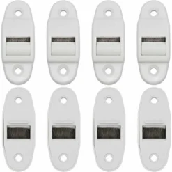 Guide Sangle Volet Roulant Avec Joint à Brosse Et Galet De Guidage Jusqu'à Largeur Espacement Des Trous 40MM,Starlight,8PCS