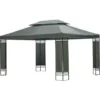 Mondeer Tonnelle De Jardin, Pavillon, Tonnelle De Double Toit, Protection Contre Le Soleil Et La Pluie, Convient Pour La Cour, Le Jardin, La Fête En Terrasse, 3x4m, Gris -Promos Verde Rêverie Boutique 89076088 1