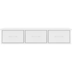 Étagère Murale Avec Tiroirs Blanc 88x26x18,5 Cm Aggloméré 10 Étagère Murale Avec Tiroirs Blanc 88x26x18,5 Cm Aggloméré -Promos Verde Rêverie Boutique 89133094 4