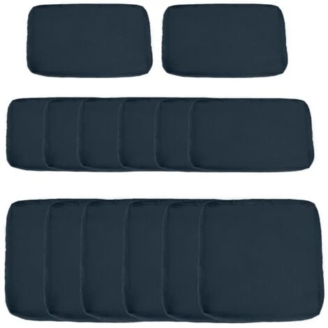 OUTSUNNY Lot De 14 Housses De Rechange Coussins Salon De Jardin - 6 Housses Coussin D'assise, 8 Housses Coussin Dossier - Housses Zippées Polyester Déperlant Bleu 3 OUTSUNNY Lot De 14 Housses De Rechange Coussins Salon De Jardin - 6 Housses Coussin D'assise, 8 Housses Coussin Dossier - Housses Zippées Polyester Déperlant Bleu