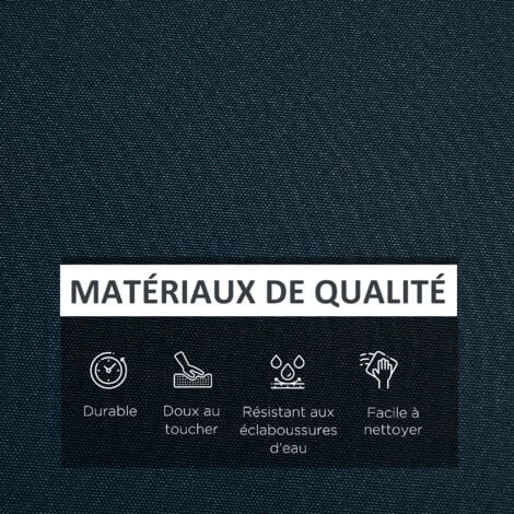 OUTSUNNY Lot De 14 Housses De Rechange Coussins Salon De Jardin - 6 Housses Coussin D'assise, 8 Housses Coussin Dossier - Housses Zippées Polyester Déperlant Bleu 6 OUTSUNNY Lot De 14 Housses De Rechange Coussins Salon De Jardin - 6 Housses Coussin D'assise, 8 Housses Coussin Dossier - Housses Zippées Polyester Déperlant Bleu – Image 4
