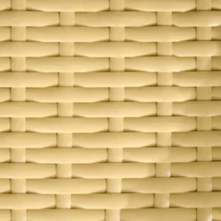 OUTSUNNY Table Basse De Jardin Ronde Ø 68 X 30H Cm - Piètement Métal Noir Plateau Résine Tressée Aspect Rotin -Promos Verde Rêverie Boutique 89605870 4