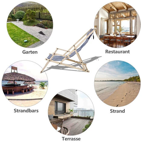 Randaco Chaise Longue Chilienne Chaise Longue Pliable Chaise Solaire Chaise De Jardin Bleu Blanc Avec Mains Courantes 5 Randaco Chaise Longue Chilienne Chaise Longue Pliable Chaise Solaire Chaise De Jardin Bleu Blanc Avec Mains Courantes – Image 3