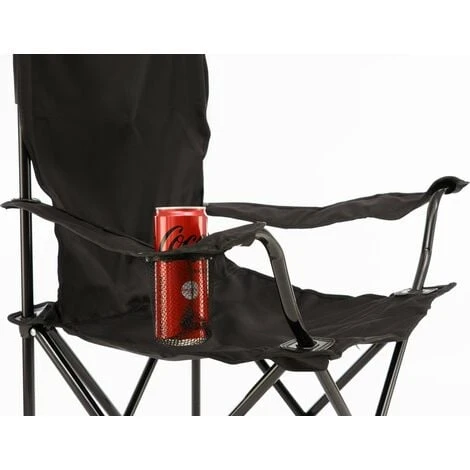 Chaise De Camping Pliante - Jusqu'à 100 Kg - Chaise De Pêche - Noir - MaxxGarden 7 Chaise De Camping Pliante - Jusqu'à 100 Kg - Chaise De Pêche - Noir - MaxxGarden – Image 5