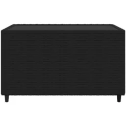 Table Basse De Jardin Carré Noir 50x50x30 Cm Résine Tressée VidaXL -Promos Verde Rêverie Boutique 89720391 4