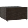 Table Basse De Jardin Carré Marron 50x50x30 Cm Résine Tressée VidaXL -Promos Verde Rêverie Boutique 89782832 1