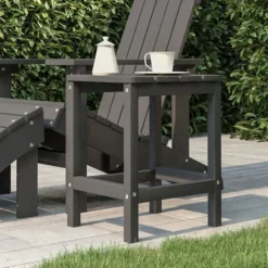 Table De Jardin Adirondack Anthracite 38x38x46 Cm PEHD