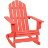 Chaise à Bascule De Jardin Adirondack Bois De Sapin Rouge -Promos Verde Rêverie Boutique 89827795 1