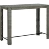Table De Bar De Jardin Gris 140,5x60,5x110,5 Cm Résine Tressée -Promos Verde Rêverie Boutique 89828403 1