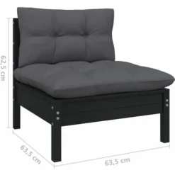 Canapé Fixe 2 Places De Jardin Canapé Relax - Banc De Jardin Avec Coussins Anthracite Bois De Pin BV477123 - BonneVie 11 Canapé Fixe 2 Places De Jardin Canapé Relax - Banc De Jardin Avec Coussins Anthracite Bois De Pin BV477123 - BonneVie -Promos Verde Rêverie Boutique 89915885 5