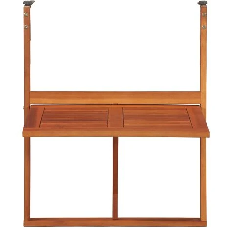 Table Suspendue De Balcon Table D'extérieur - 64,5x44x80 Cm Bois D'acacia Massif BV906622 - BonneVie 5 Table Suspendue De Balcon Table D'extérieur - 64,5x44x80 Cm Bois D'acacia Massif BV906622 - BonneVie – Image 3