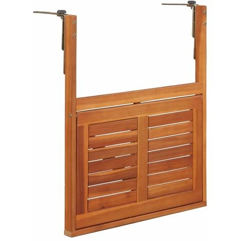 Table Suspendue De Balcon Table D'extérieur - 64,5x44x80 Cm Bois D'acacia Massif BV906622 - BonneVie 6 Table Suspendue De Balcon Table D'extérieur - 64,5x44x80 Cm Bois D'acacia Massif BV906622 - BonneVie – Image 4