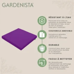 Gardenista Extérieur Remplacement Président Coussins De Siège, Résistant à L'eau Coussins De Siège De Canapé Pour Meubles En Rotin Avec Siège En Polyester Ignifugé Tampon, Violet (4 Pièces) 9 Gardenista Extérieur Remplacement Président Coussins De Siège, Résistant à L'eau Coussins De Siège De Canapé Pour Meubles En Rotin Avec Siège En Polyester Ignifugé Tampon, Violet (4 Pièces) -Promos Verde Rêverie Boutique 90263685 3