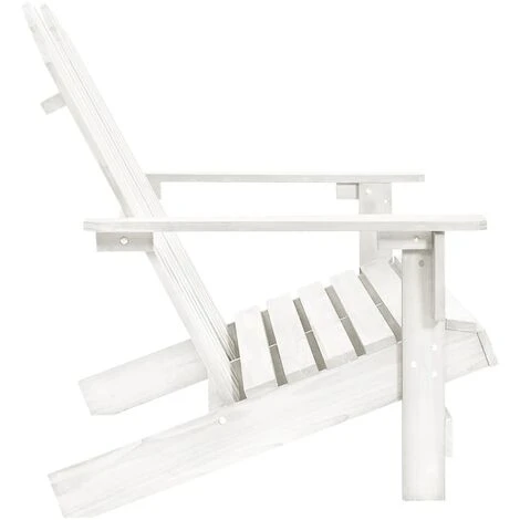 Chaise De Jardin - Chaise D'extérieur Pour Terrasse/jardin Adirondack 2 Places Bois De Sapin Massif Blanc BV179775 - BonneVie 4 Chaise De Jardin - Chaise D'extérieur Pour Terrasse/jardin Adirondack 2 Places Bois De Sapin Massif Blanc BV179775 - BonneVie – Image 2