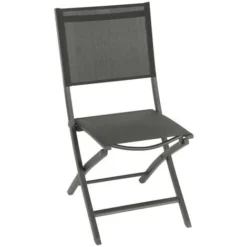 Lot De 4 Chaises Pliantes Essentia Anthracite & Gris - Hespéride