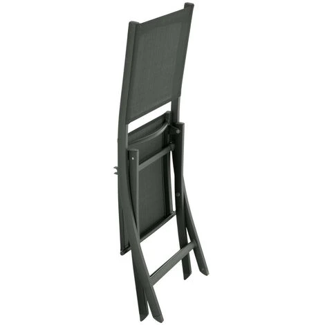Lot De 4 Chaises Pliantes Essentia Anthracite & Gris - Hespéride 4 Lot De 4 Chaises Pliantes Essentia Anthracite & Gris - Hespéride – Image 2