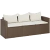 Canapé De Jardin 3 Places Avec Coussins Marron Résine Tressée VidaXL 2 Canapé De Jardin 3 Places Avec Coussins Marron Résine Tressée VidaXL -Promos Verde Rêverie Boutique 90631285 1