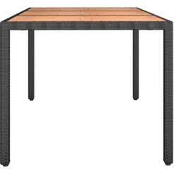 Table De Jardin Plateau En Bois Noir Résine Tressée Bois Massif VidaXL 10 Table De Jardin Plateau En Bois Noir Résine Tressée Bois Massif VidaXL -Promos Verde Rêverie Boutique 91063808 4