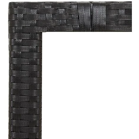 Table De Jardin Plateau En Bois Noir Résine Tressée Bois Massif VidaXL 7 Table De Jardin Plateau En Bois Noir Résine Tressée Bois Massif VidaXL – Image 5