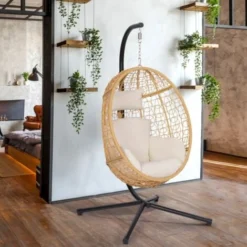 Fauteuil Oeuf Suspendu Ajouré Effet Rotin Avec Coussin écru 10 Fauteuil Oeuf Suspendu Ajouré Effet Rotin Avec Coussin écru -Promos Verde Rêverie Boutique 91245124 4