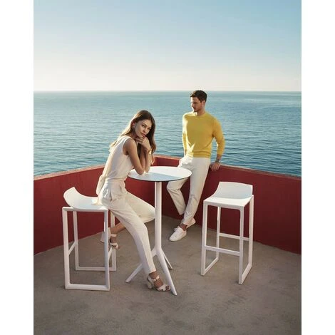 Tabouret Vondom Wall Street 42x42x86 - Blanc - Lot De 2 Unités 4 Tabouret Vondom Wall Street 42x42x86 - Blanc - Lot De 2 Unités – Image 2