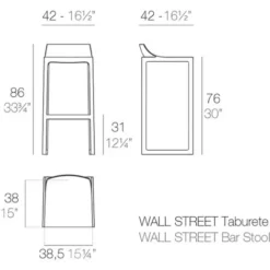 Tabouret Vondom Wall Street 42x42x86 - Blanc - Lot De 2 Unités 7 Tabouret Vondom Wall Street 42x42x86 - Blanc - Lot De 2 Unités -Promos Verde Rêverie Boutique 91264060 3