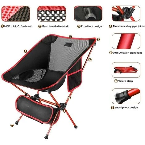 Chaise De Camping Chaise De Camping Pliable Compact Chaise De Pêche Ultra-Légères Portatives Avec Pour Randonnée Pêche 4 Chaise De Camping Chaise De Camping Pliable Compact Chaise De Pêche Ultra-Légères Portatives Avec Pour Randonnée Pêche – Image 2