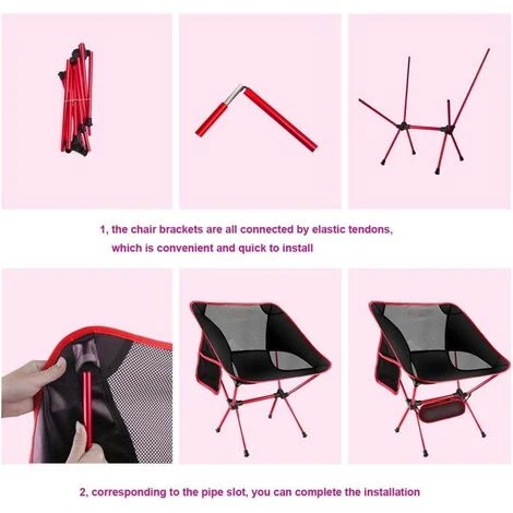 Chaise De Camping Chaise De Camping Pliable Compact Chaise De Pêche Ultra-Légères Portatives Avec Pour Randonnée Pêche 6 Chaise De Camping Chaise De Camping Pliable Compact Chaise De Pêche Ultra-Légères Portatives Avec Pour Randonnée Pêche – Image 4