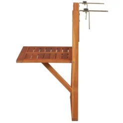 Topdeal Table Suspendue De Balcon 64,5x44x80 Cm Bois D'acacia Massif -Promos Verde Rêverie Boutique 92211070 2