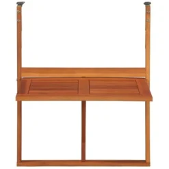 Topdeal Table Suspendue De Balcon 64,5x44x80 Cm Bois D'acacia Massif -Promos Verde Rêverie Boutique 92211070 4