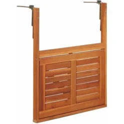 Topdeal Table Suspendue De Balcon 64,5x44x80 Cm Bois D'acacia Massif -Promos Verde Rêverie Boutique 92211070 5